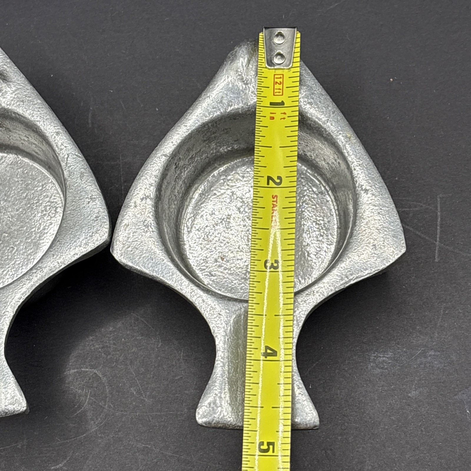 Pair of Bon Chef Cast Metal Fish Shaped Baking Dishes Ramekins 9022-N NSF Signed