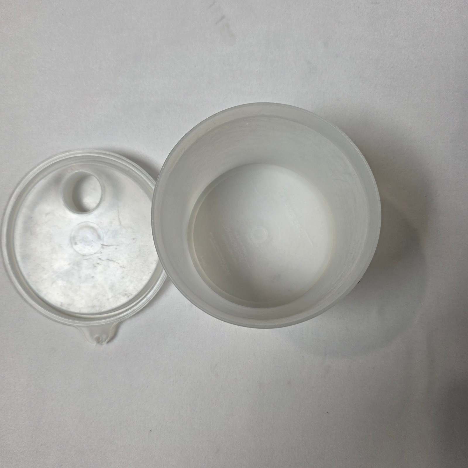 Tupperware Food Storage Container Small Translucent White 563-2 250-5 USA