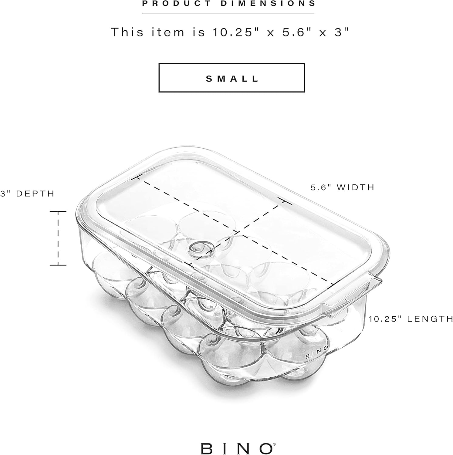 Plastic Egg Container for Refrigerator – Clear, 13 Count, Sturdy, Durable