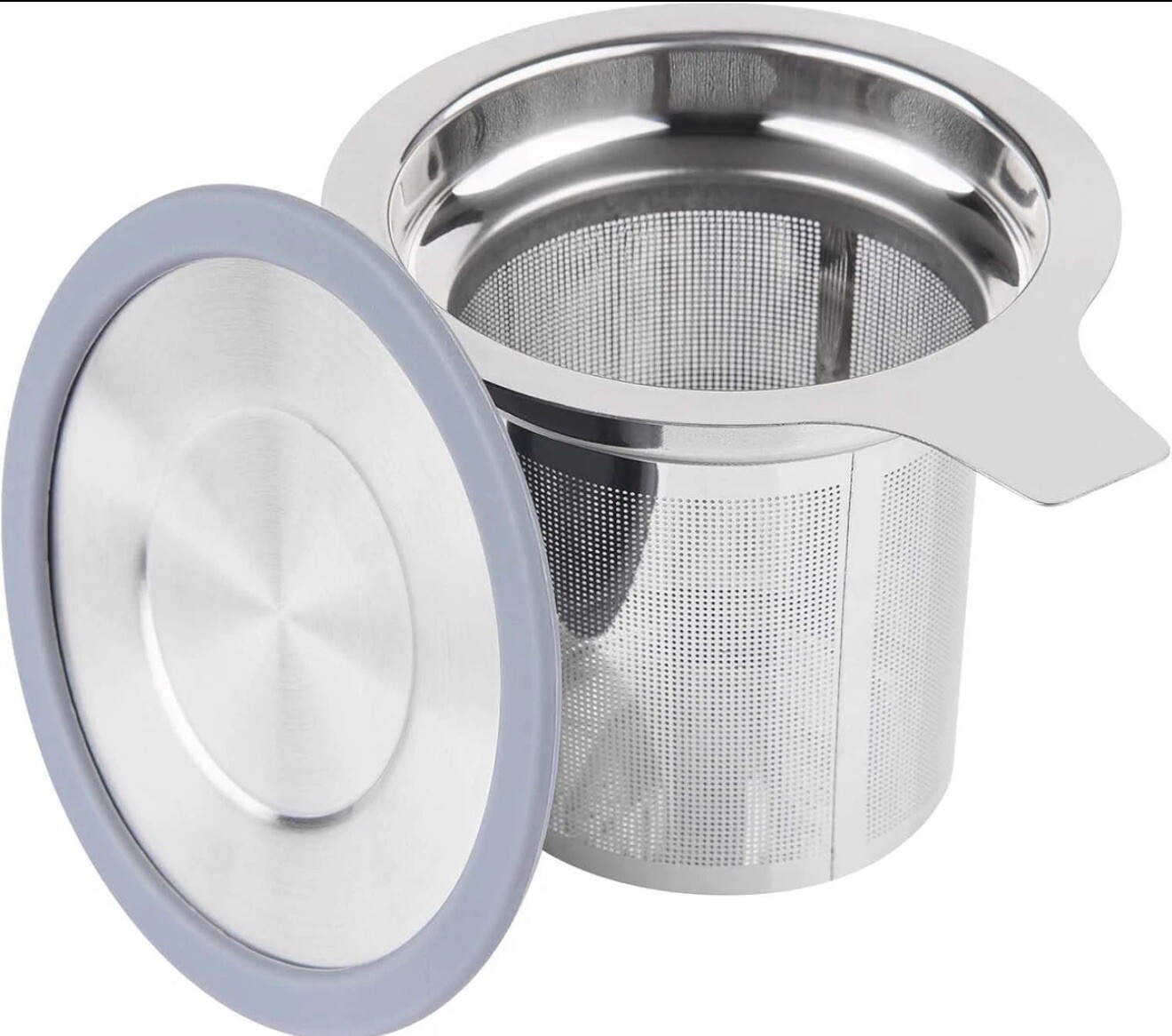Vaincre Extra Fine Mesh Tea Infuser/Strainer, Stainless Steel Loose Silver