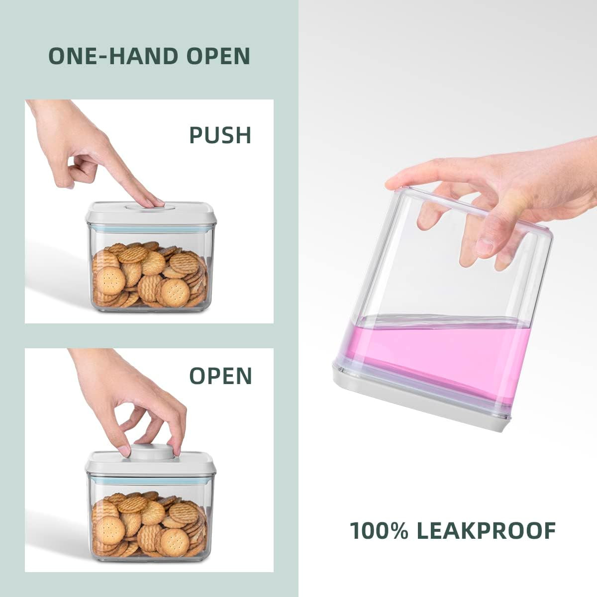 12 Pcs Pop Airtight Food Storage Containers with Lids for Kitchen Pantry Organiz