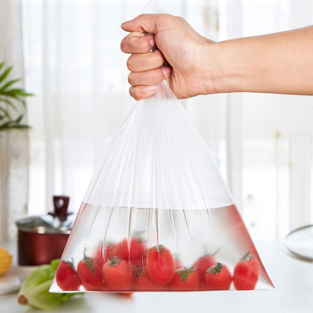 Clear Produce Bags 14×20 Food Storage Bags on Roll 350 Count Durable Plastic