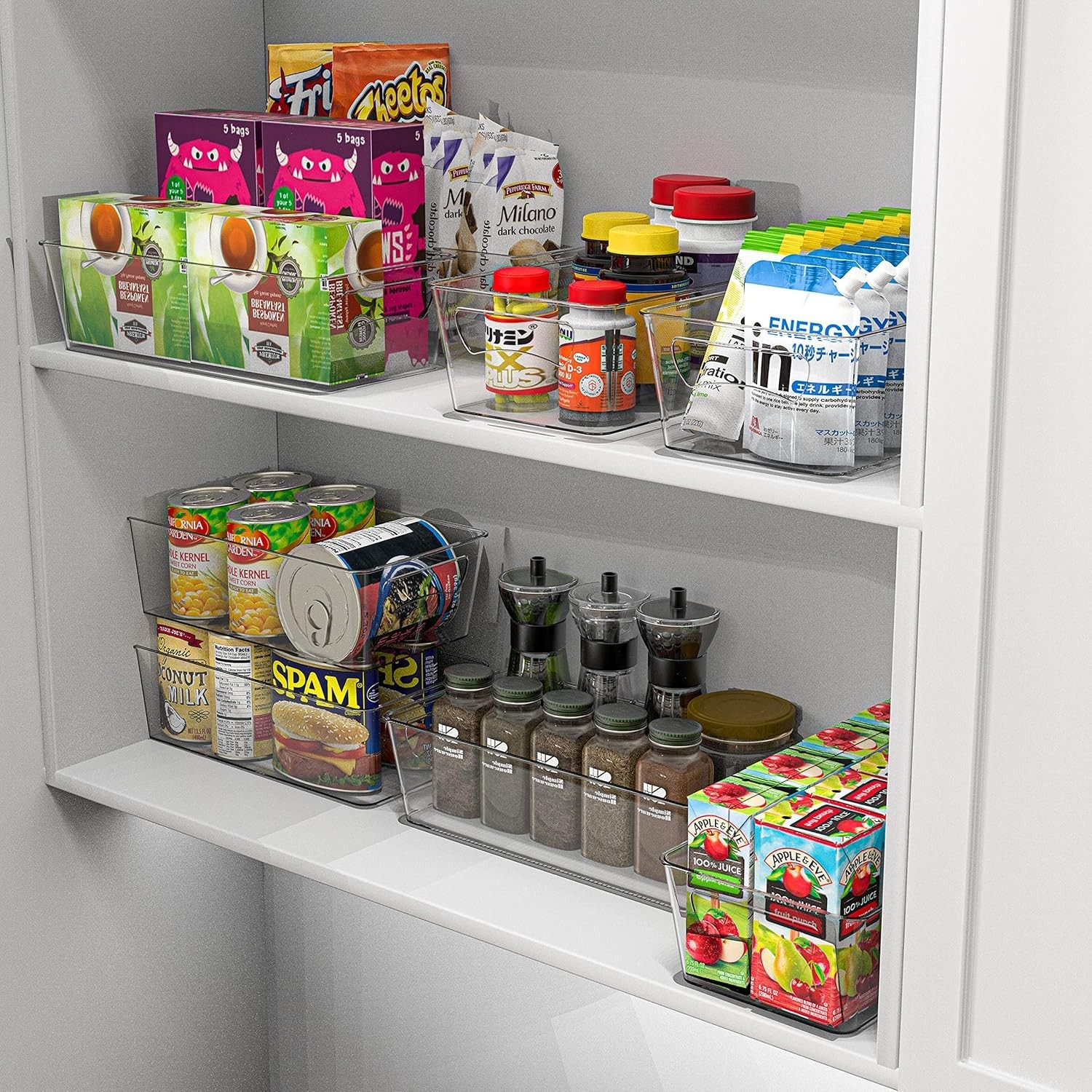 Clear Fridge Organizer Bin 12.5″L x 6.25″W x 3.5″H – Effortless Kitchen Storage
