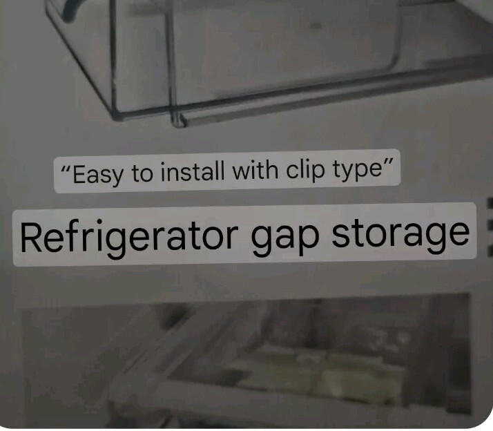 2 Clear Pull Out Clip Type Refrigerator Drawer Organizer Holder Storage