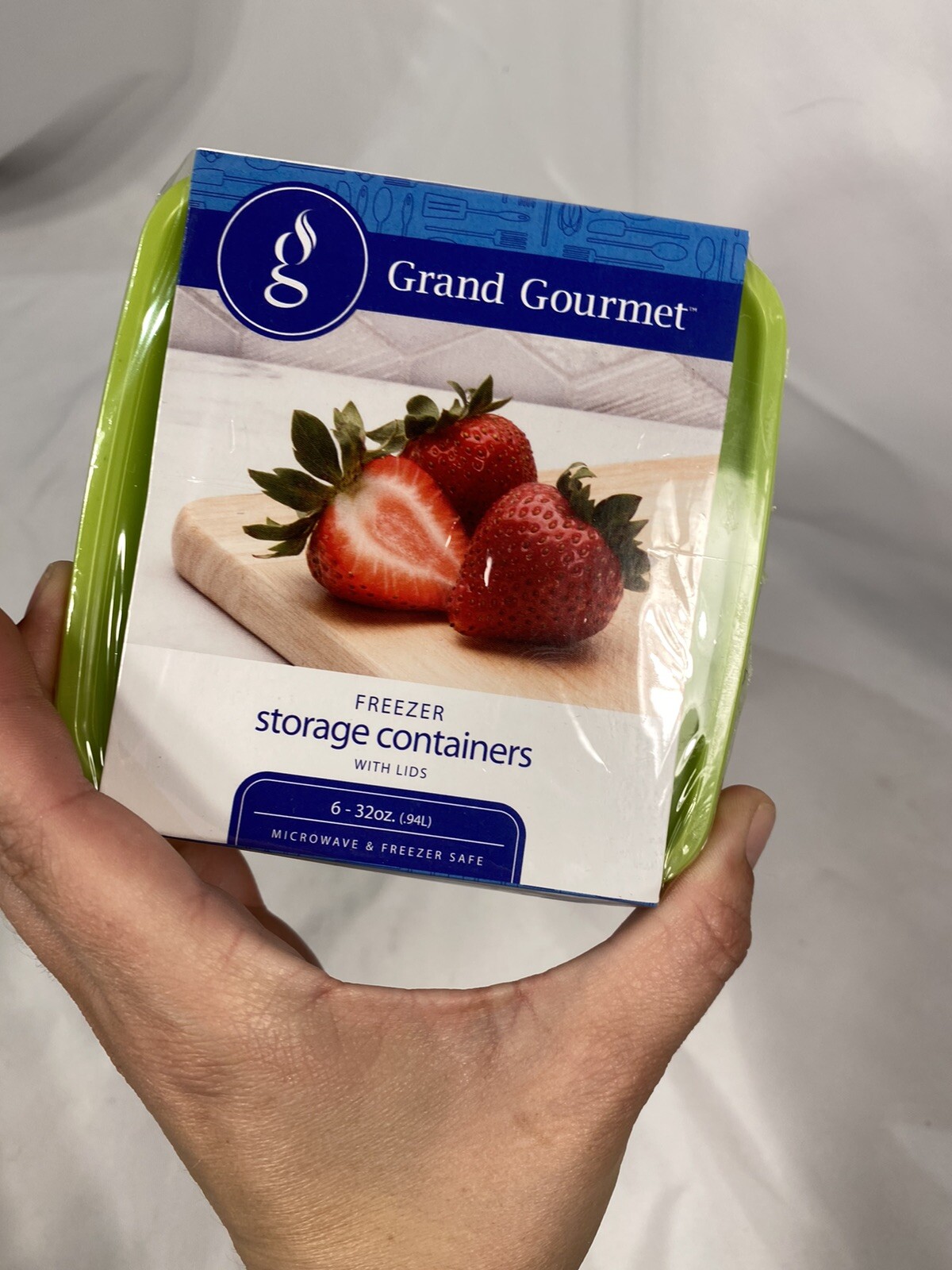 grand gourment 6 pack freezer storage containers with lids 32 OZ mircowave safe