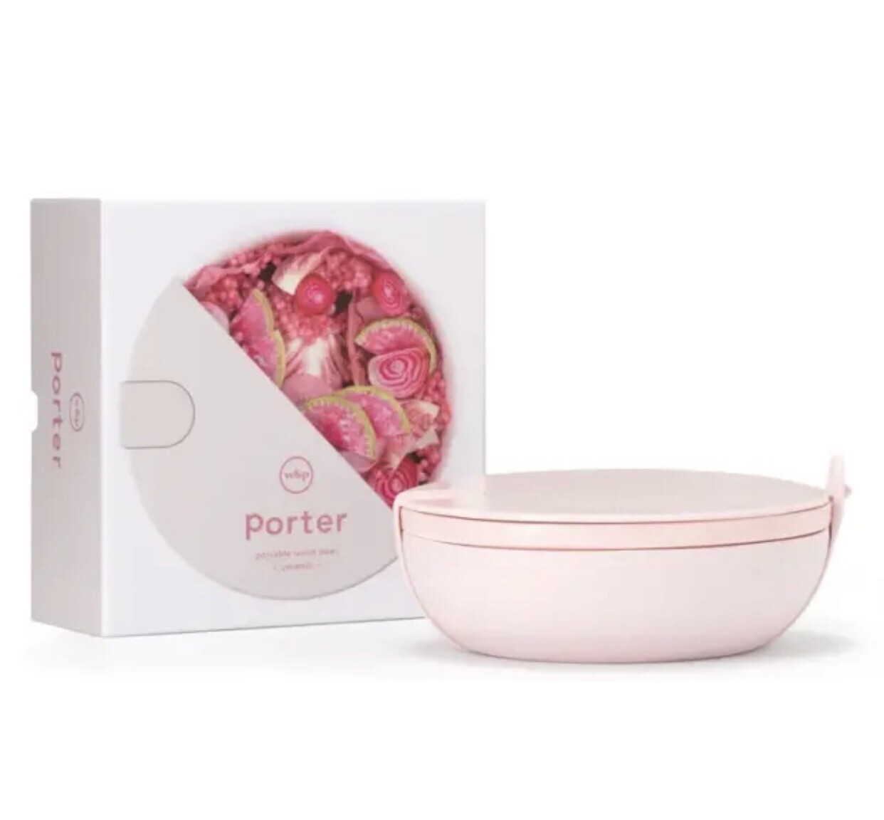 W&P Porter Ceramic Lunch Bowl w/ Protective Non-slip Exterior, Pink Sold Out