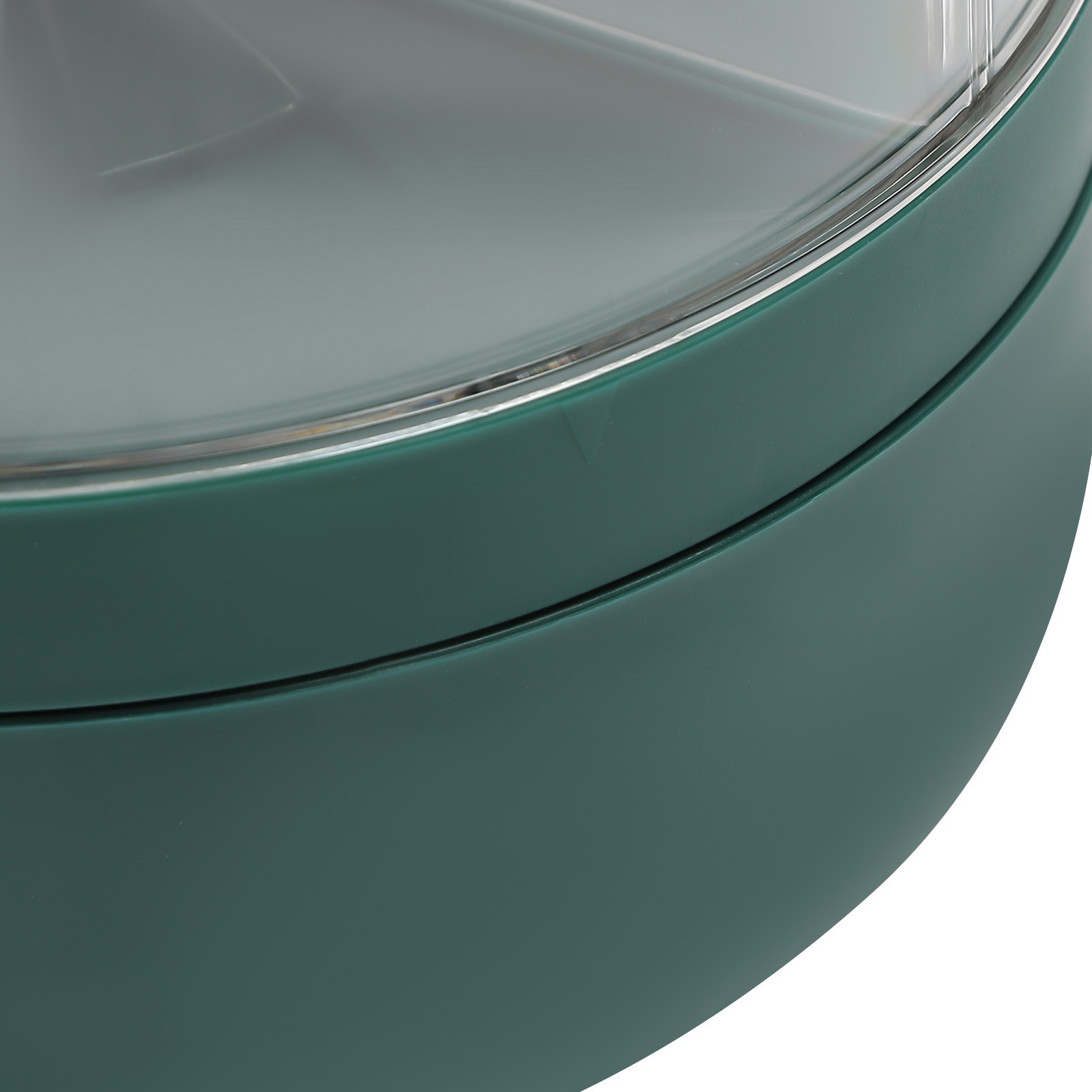 Rotating Dry Food Dispenser PET, PP Green Round Kitchen Grain Storage Container
