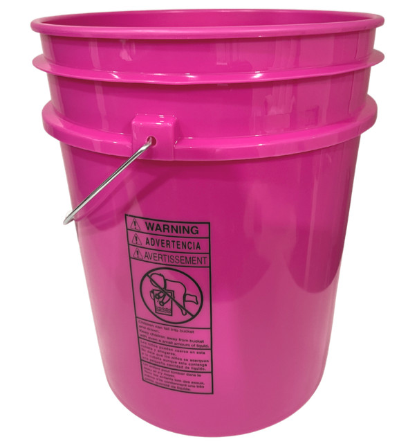 5 Gallon Food Grade Magenta Pink Bucket with Screw On Airtight Lid – MADE IN USA