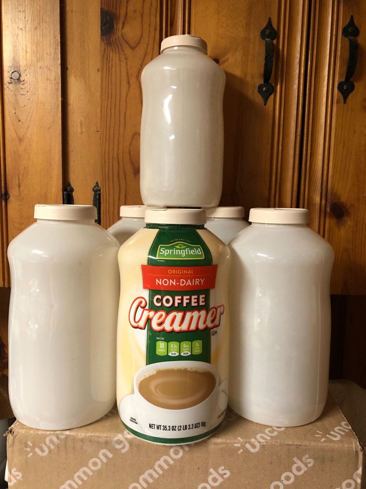 5 Empty 35.3 Oz Coffee Creamer Jars Storage Crafts Stockpiling