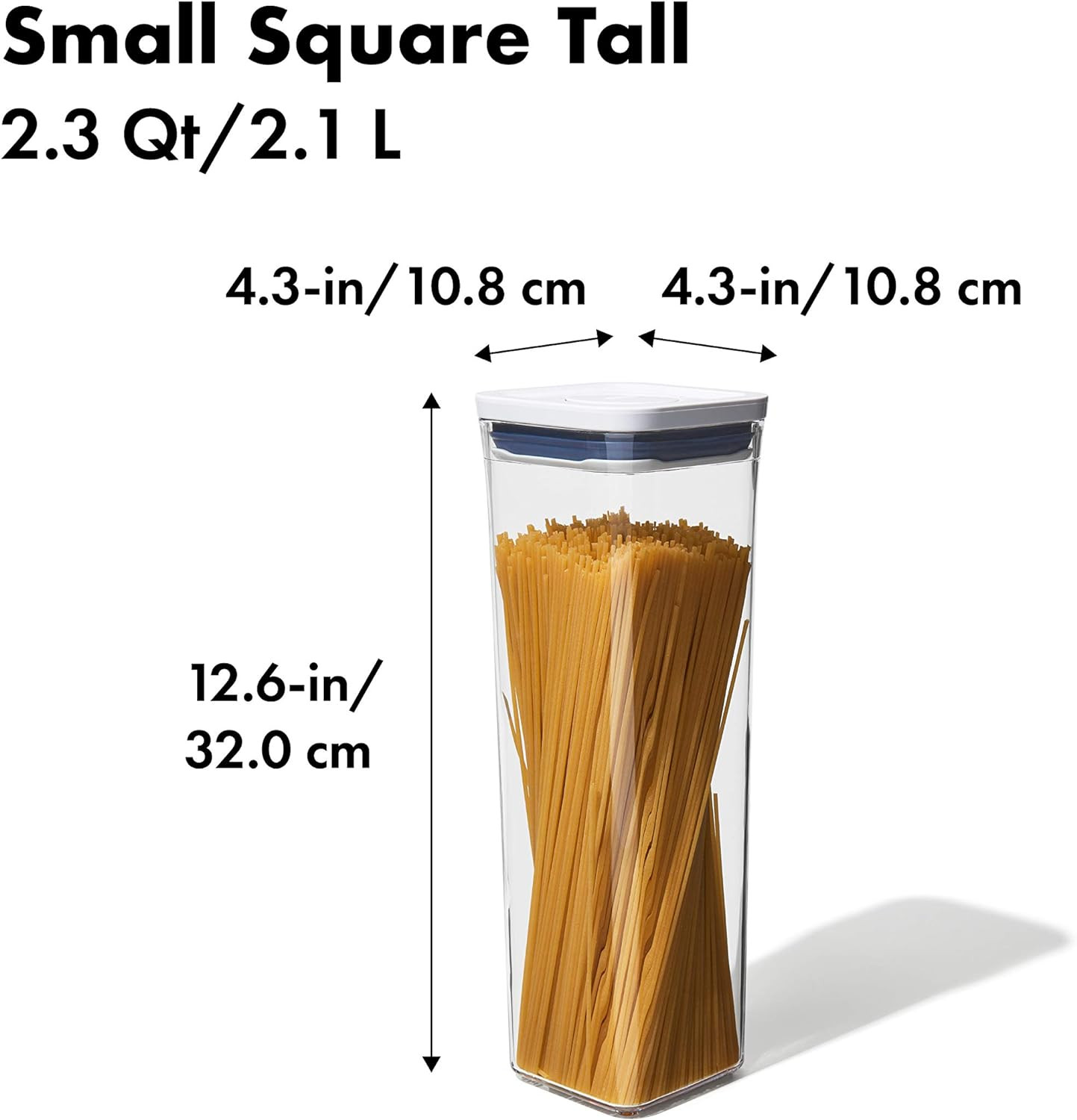 OXO Good Grips POP Container – Airtight Food Storage – Small Square Tall 2.3 Qt