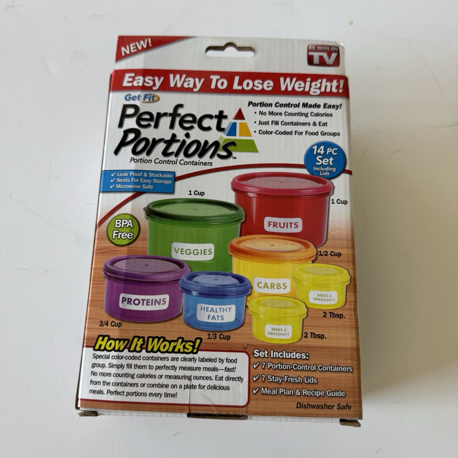 Perfect Portions Portion Control Containers 14 Piece Set As Seen On TV Diet New