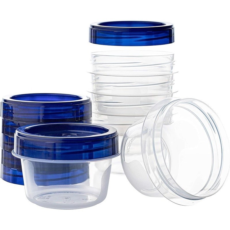 32oz 6Pack Clear Deli Containers Twist Top Stackable Food Storage Microwave Safe