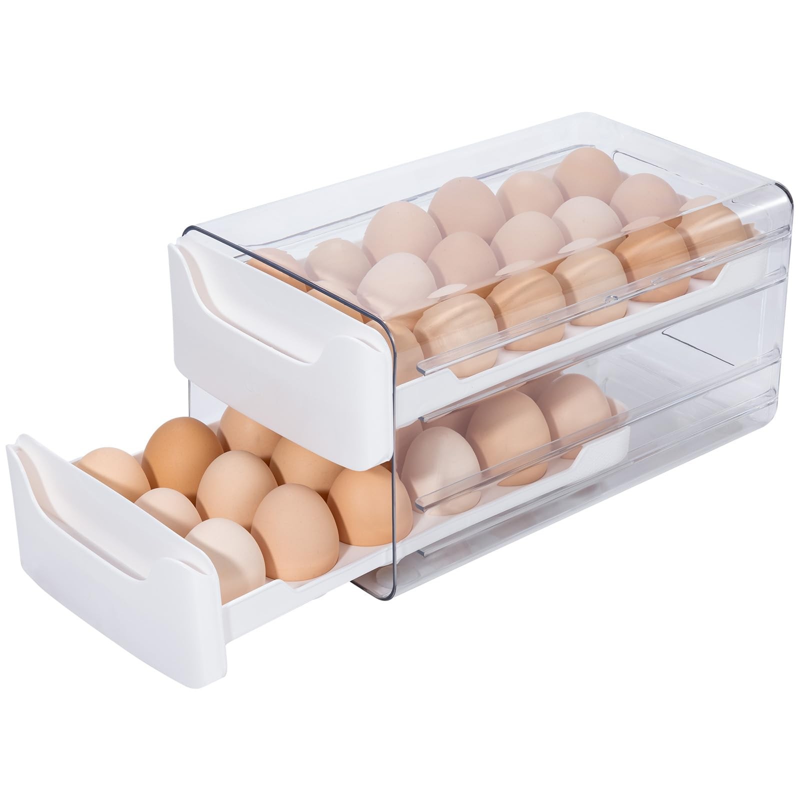 Egg Storage for Refrigerator, Egg Holder for Kitchen Countertop, PET & PP Egg…
