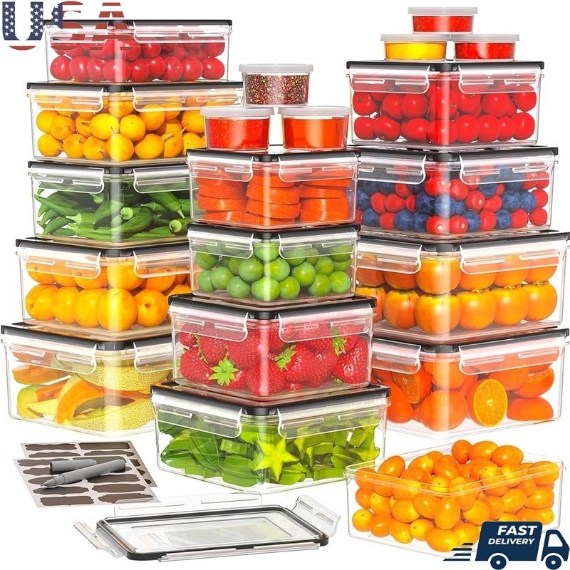 Airtight Food Storage Containers 20 Pack Leak Proof BPA Free Stackable Set New