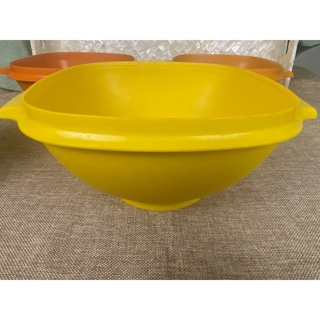 Orange Harvest Colors Tupperware Mixing Serving Bowls 4 Pc. Replacements No Lid
