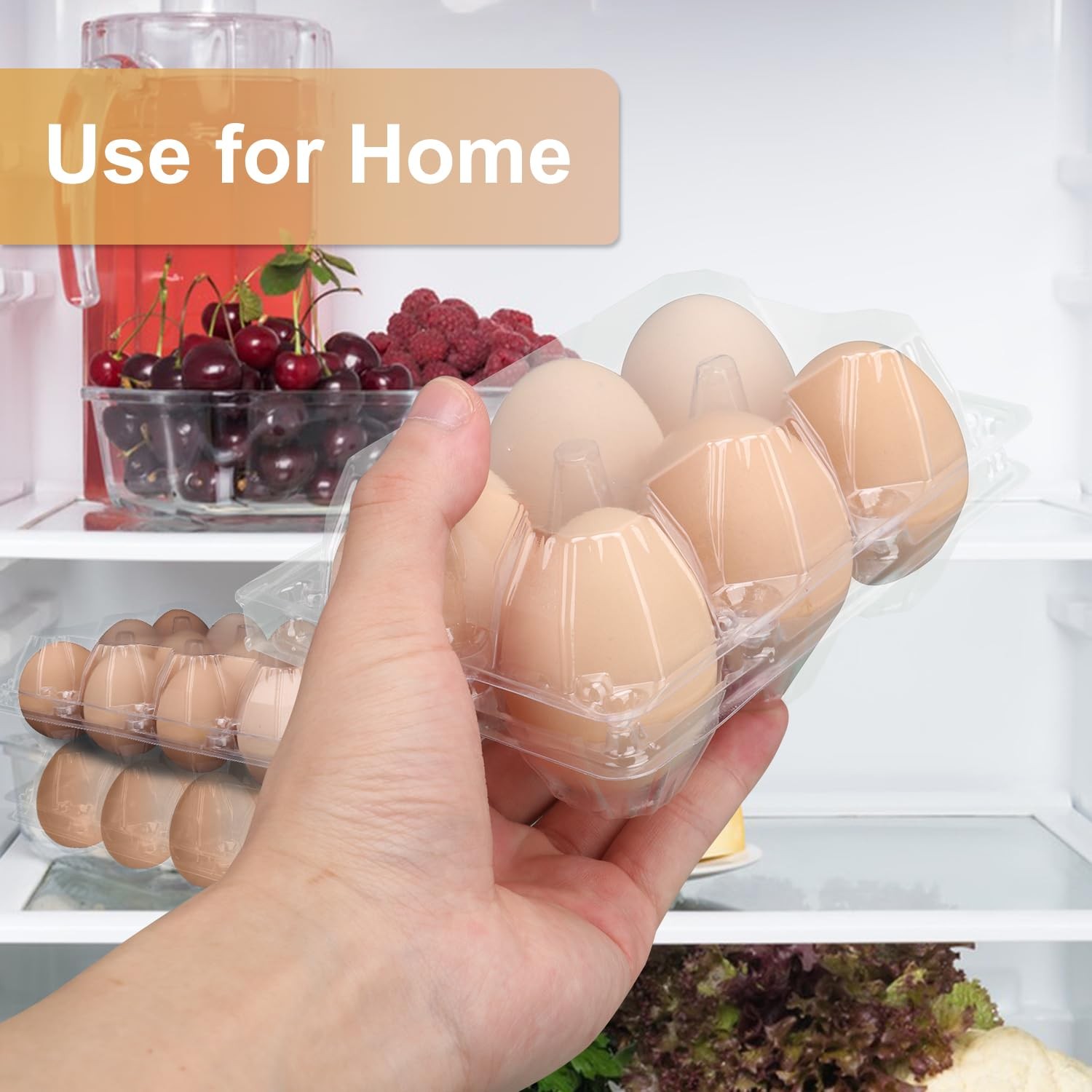 150 Pack Half Dozen Egg Cartons Bulk 2×3 Clear Plastic Chicken Holders Tray