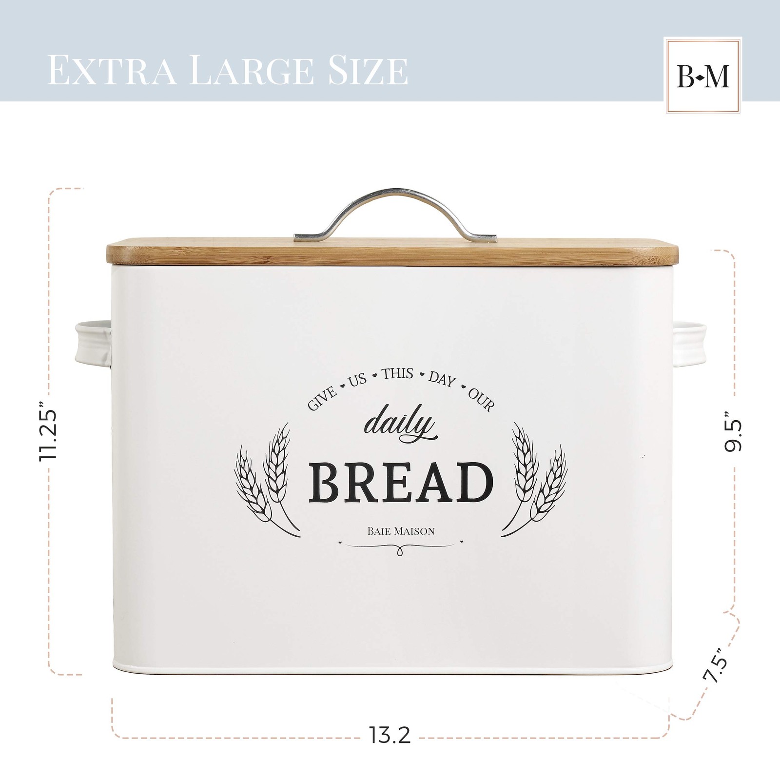 Extra Large White Farmhouse Bread Box for Kitchen Countertop – Bread Storage …