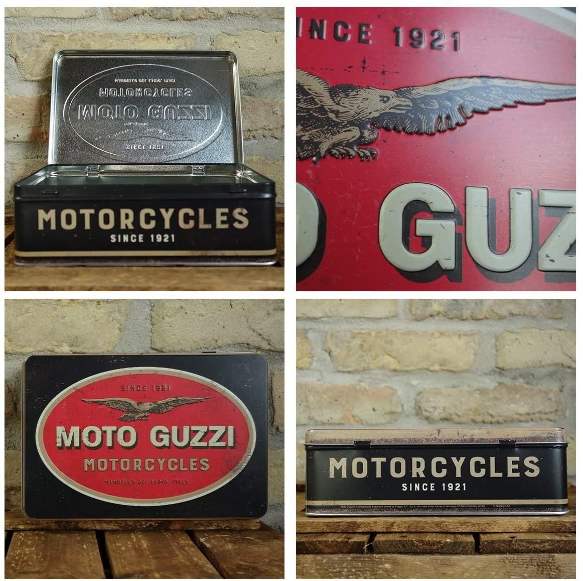 Nostalgic-Art – Flat Tin Box Metal Storage Container Cookie Jar – Moto Guzzi