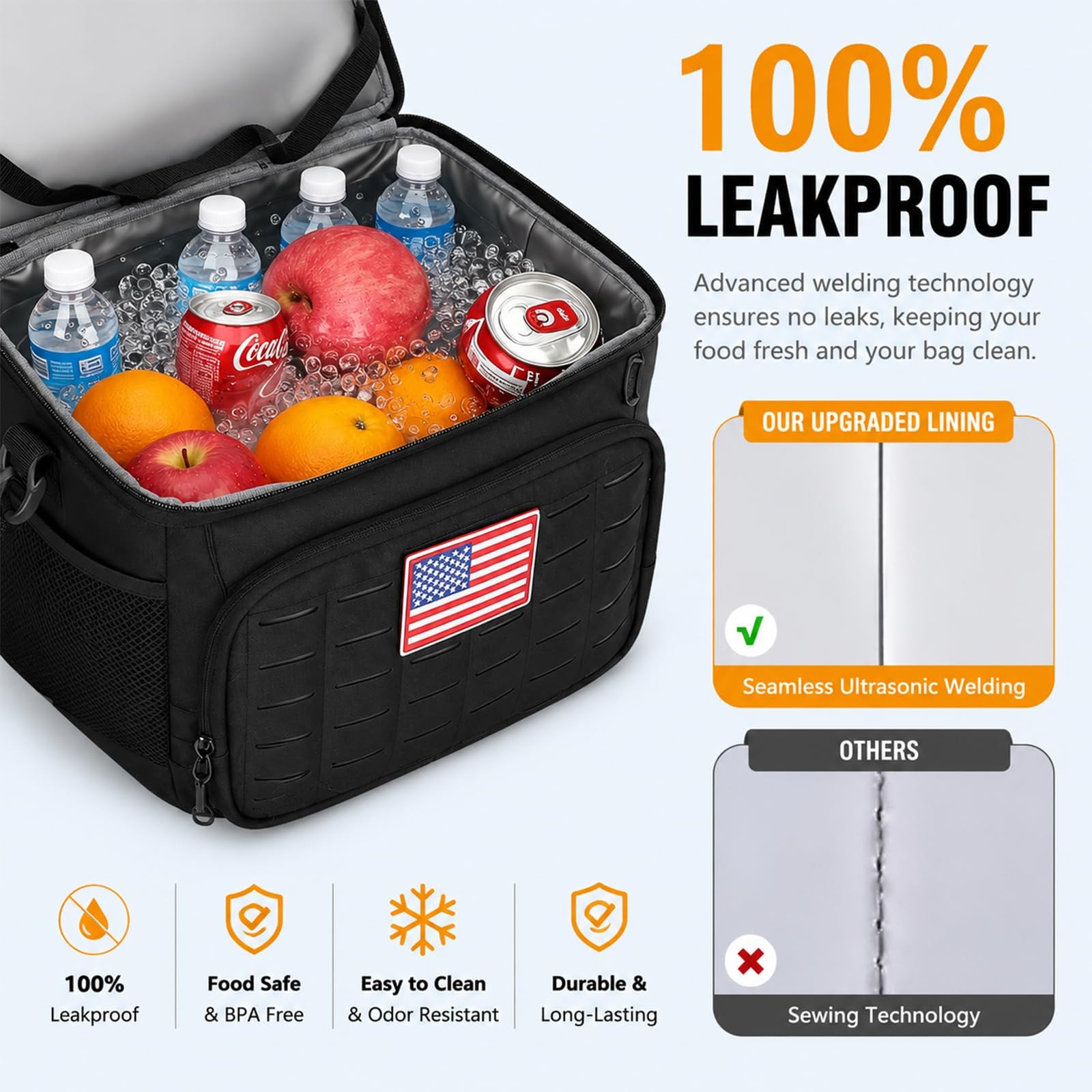 Insulated Cooler Bag, Leakproof Soft Lunch Cooler for Men & Women, Large Ther…