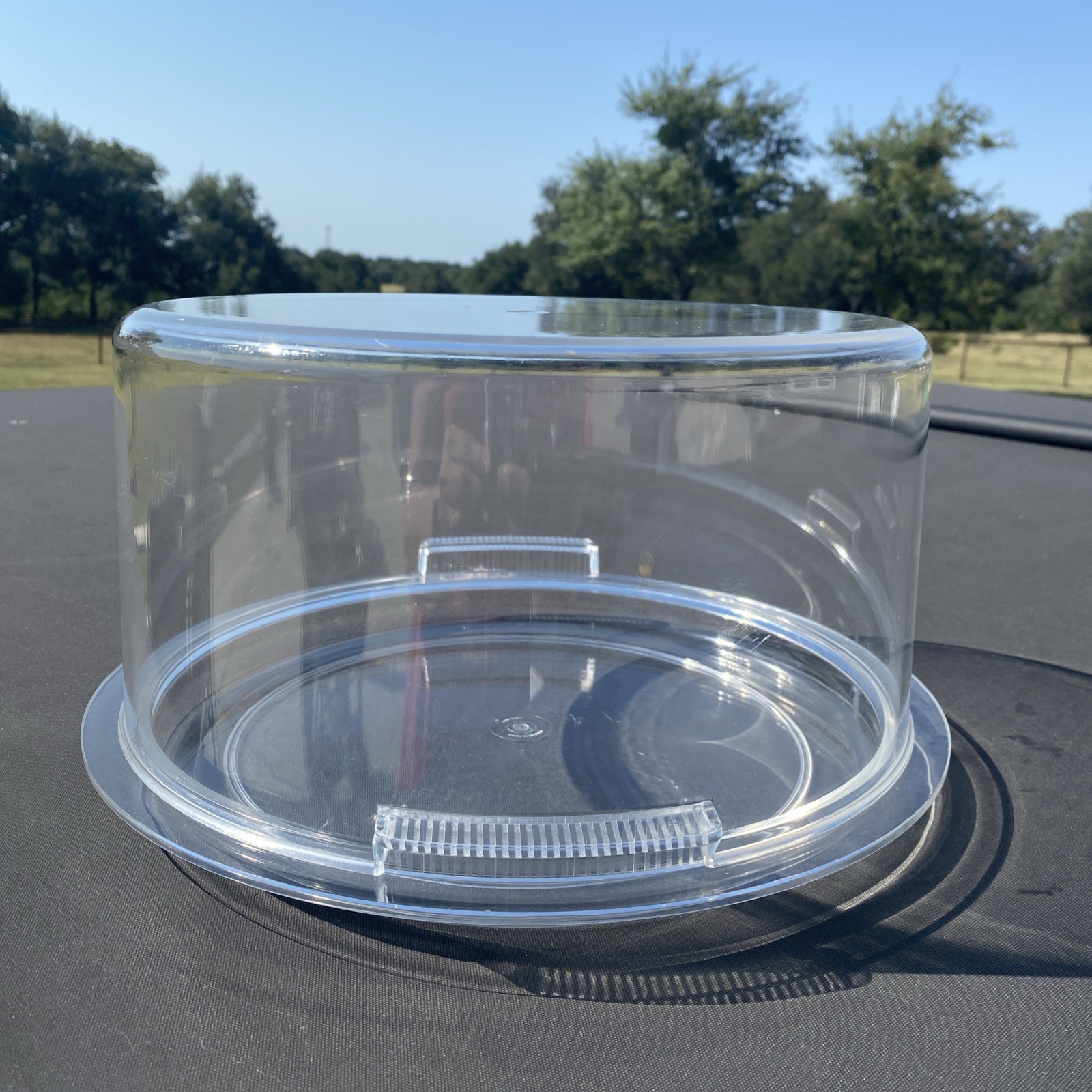 Precidio ~Clear ~Cake~Dessert~Container~Melamine~Plate With Dome~Round~Durable