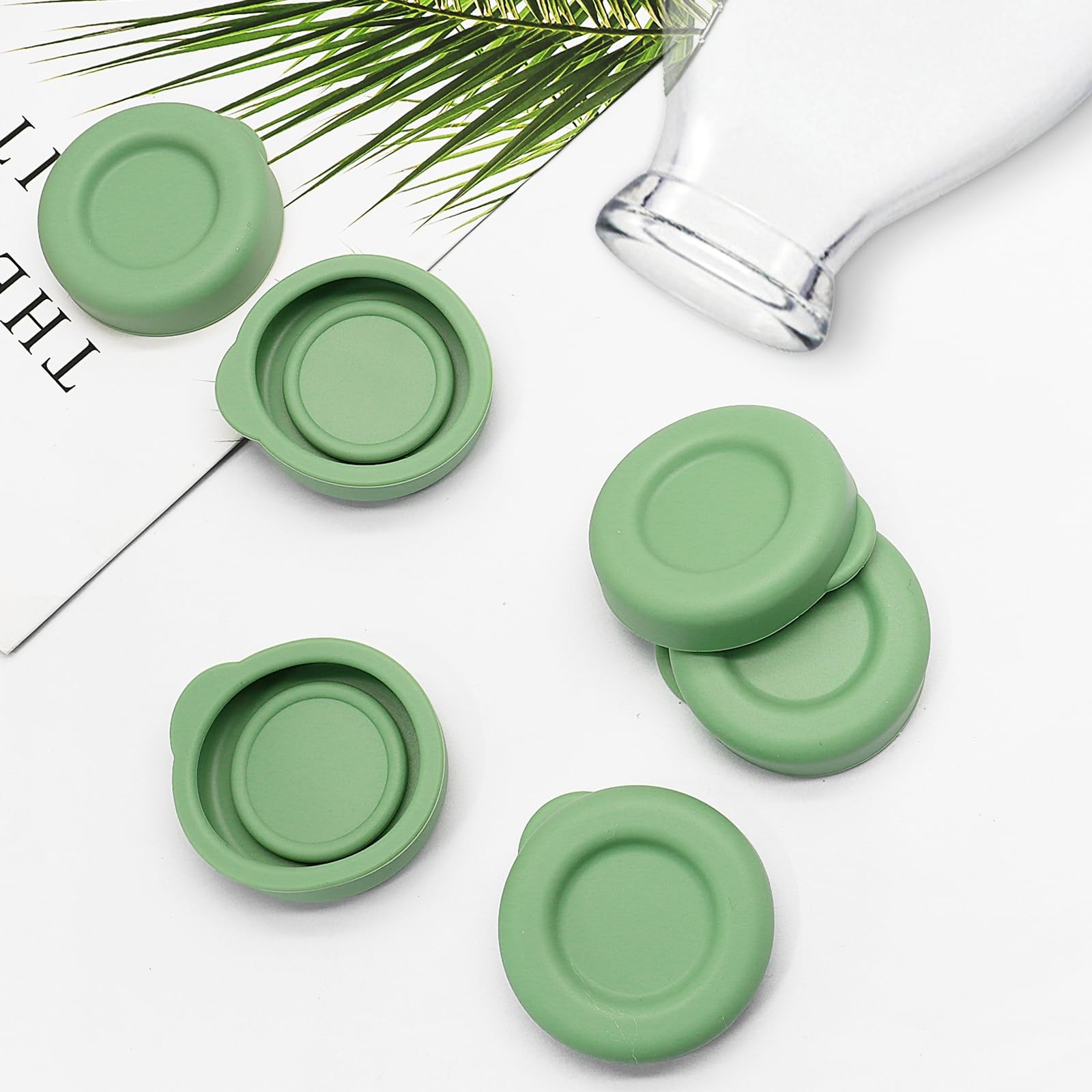 6 Pcs Milk Bottle Caps – 48mm Diameter Reusable & Airtight Lids for Stanpac &…