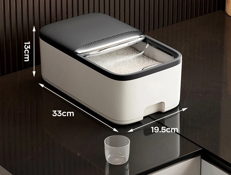 5 KG Rice Sugar Storage Container Airtight Grain Box Moisture Proof Kitchen Jar