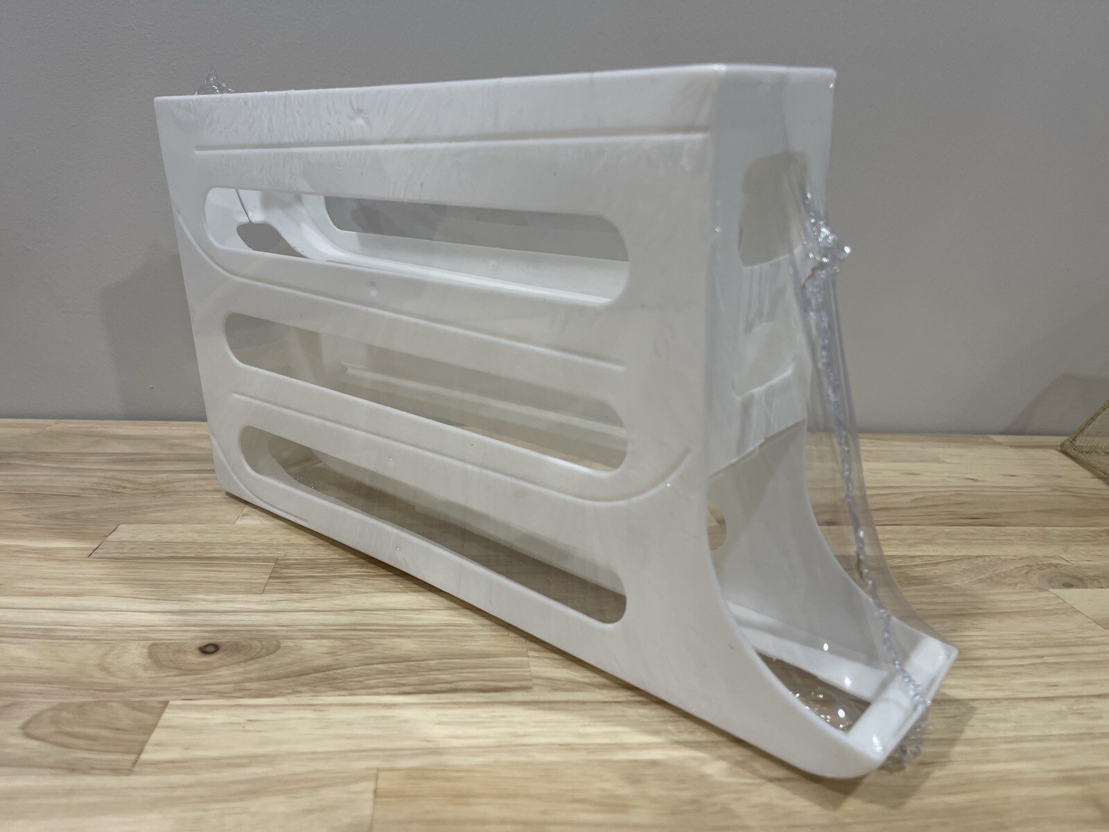 Kitchen Roll down Egg Dispenser & Storage For Refrigerator Organizer Rack Holder