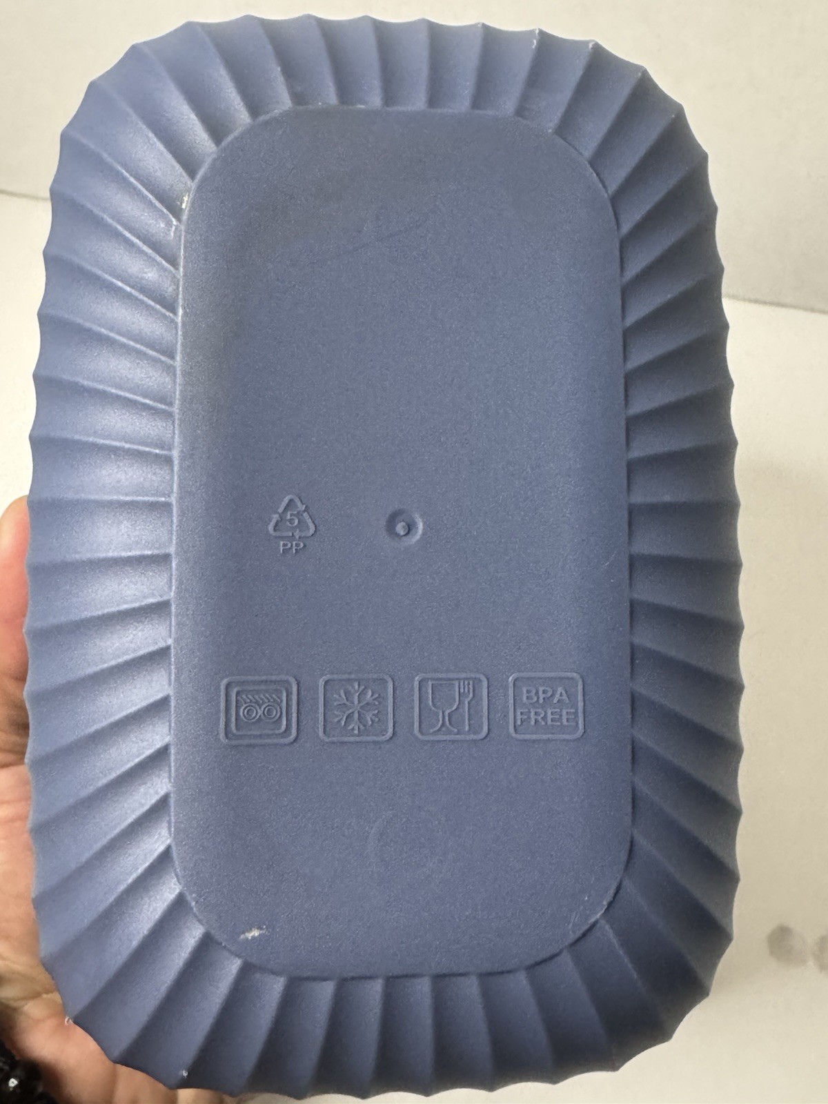 Square Ribbed Food-Grade BPA-Free Plastic Storage Container