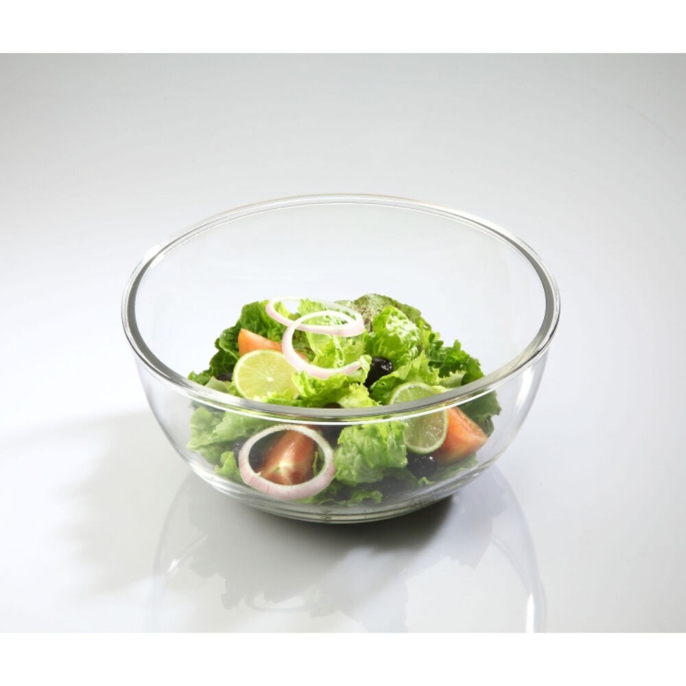Glasslock Handy Tempered Glass Mixing Bowl with Lid – 4000ml