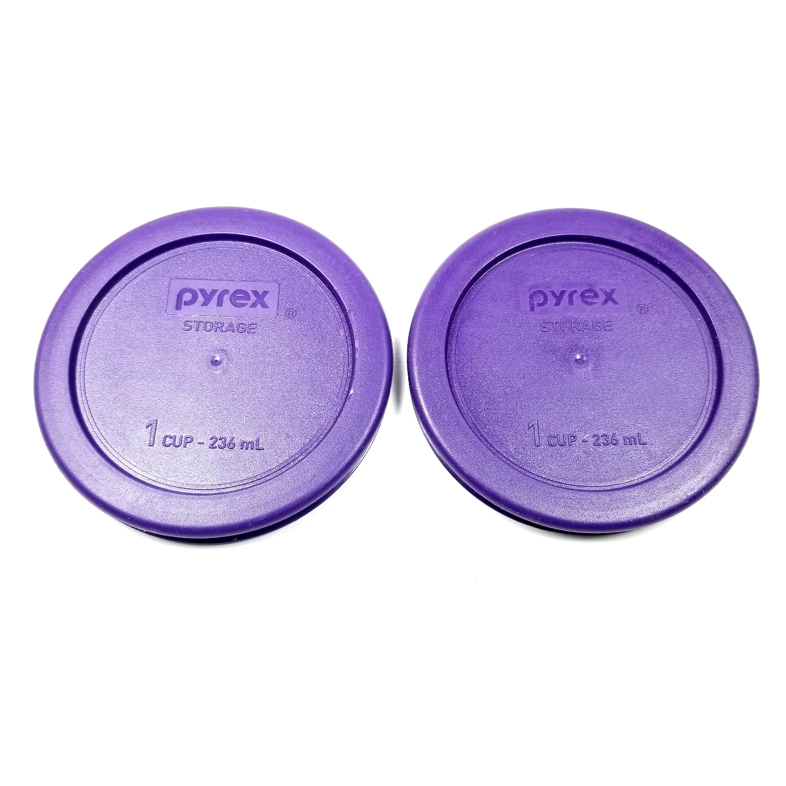 2 Replacement Lids for Pyrex 1-CUP Storage 4″ Bowl Round Purple Top Cover Lid
