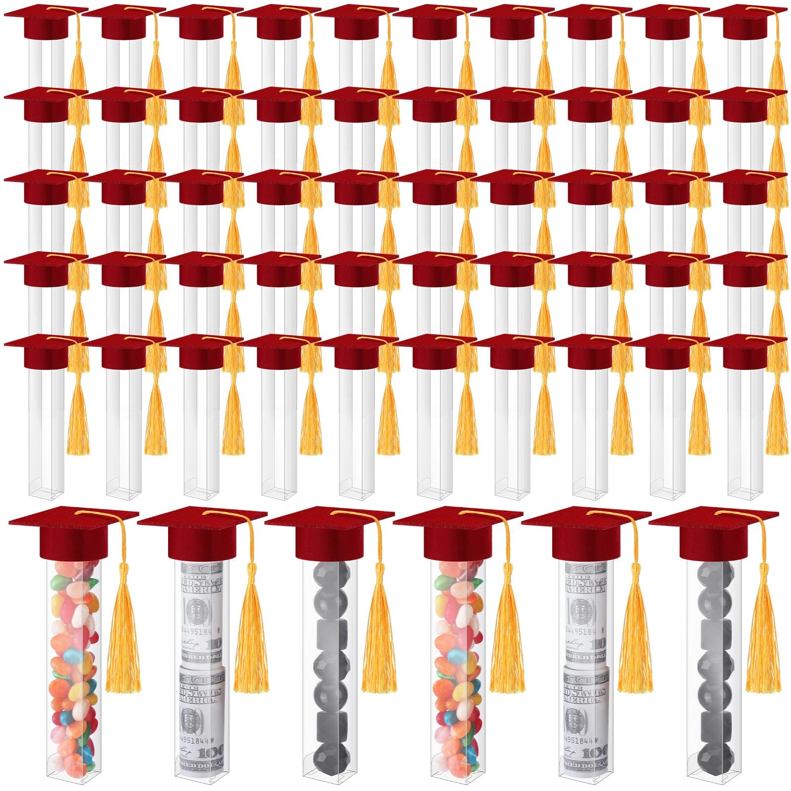 50 Set 2026 Graduation Gumball Tubes Graduation Party Favors Including 50 Pcs…