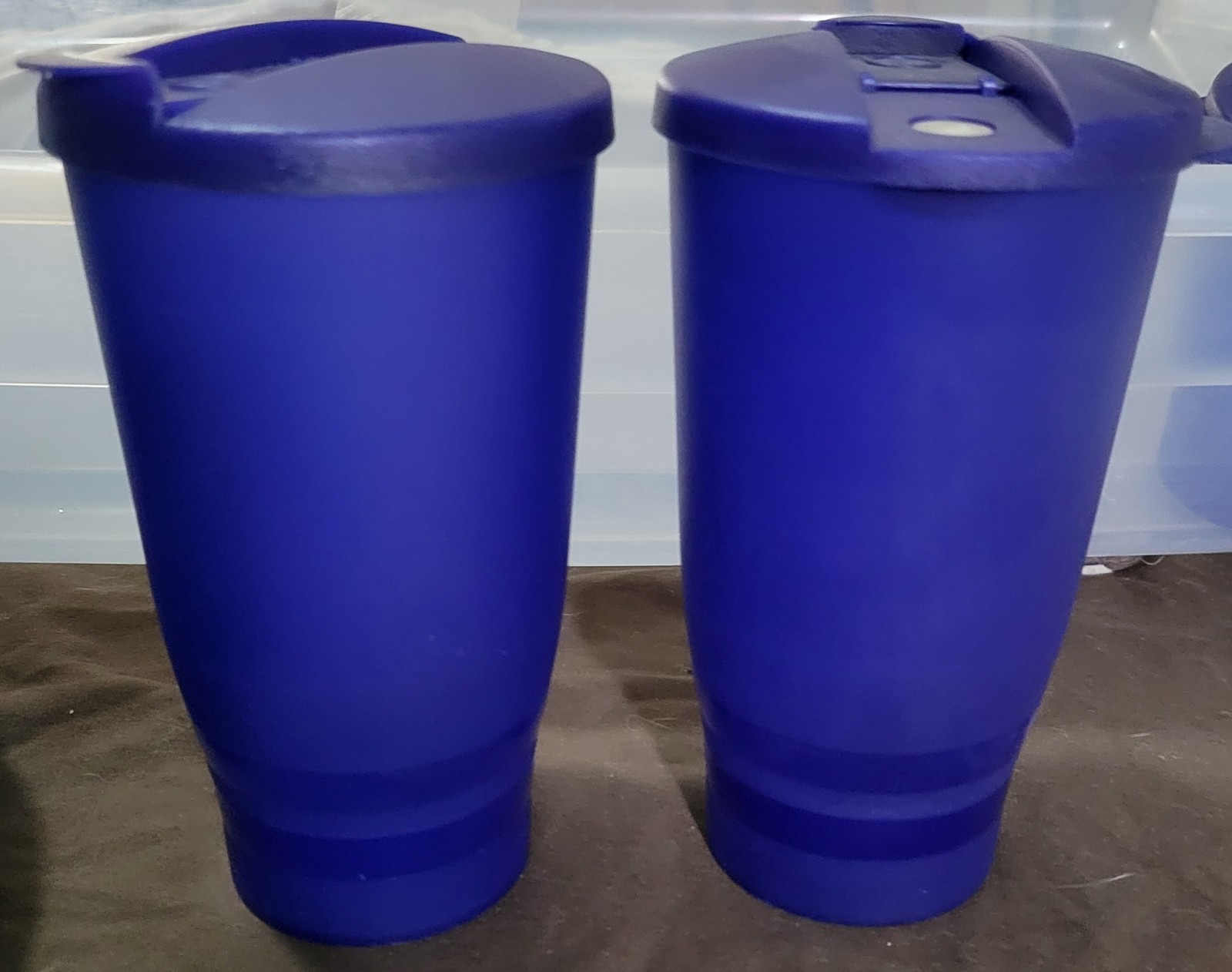 Vintage Ziploc TableTops 18 Oz Cups w/ Spill-Proof Lids Set Of 2, Retired