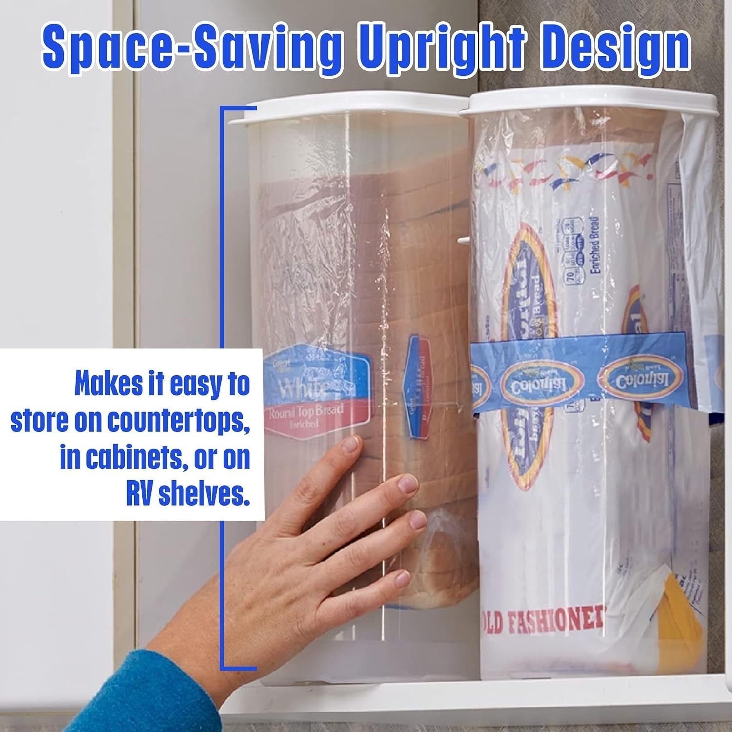 Buddeez Bread Buddy Airtight Bread Storage Container- Slice by Slice Dispensi…