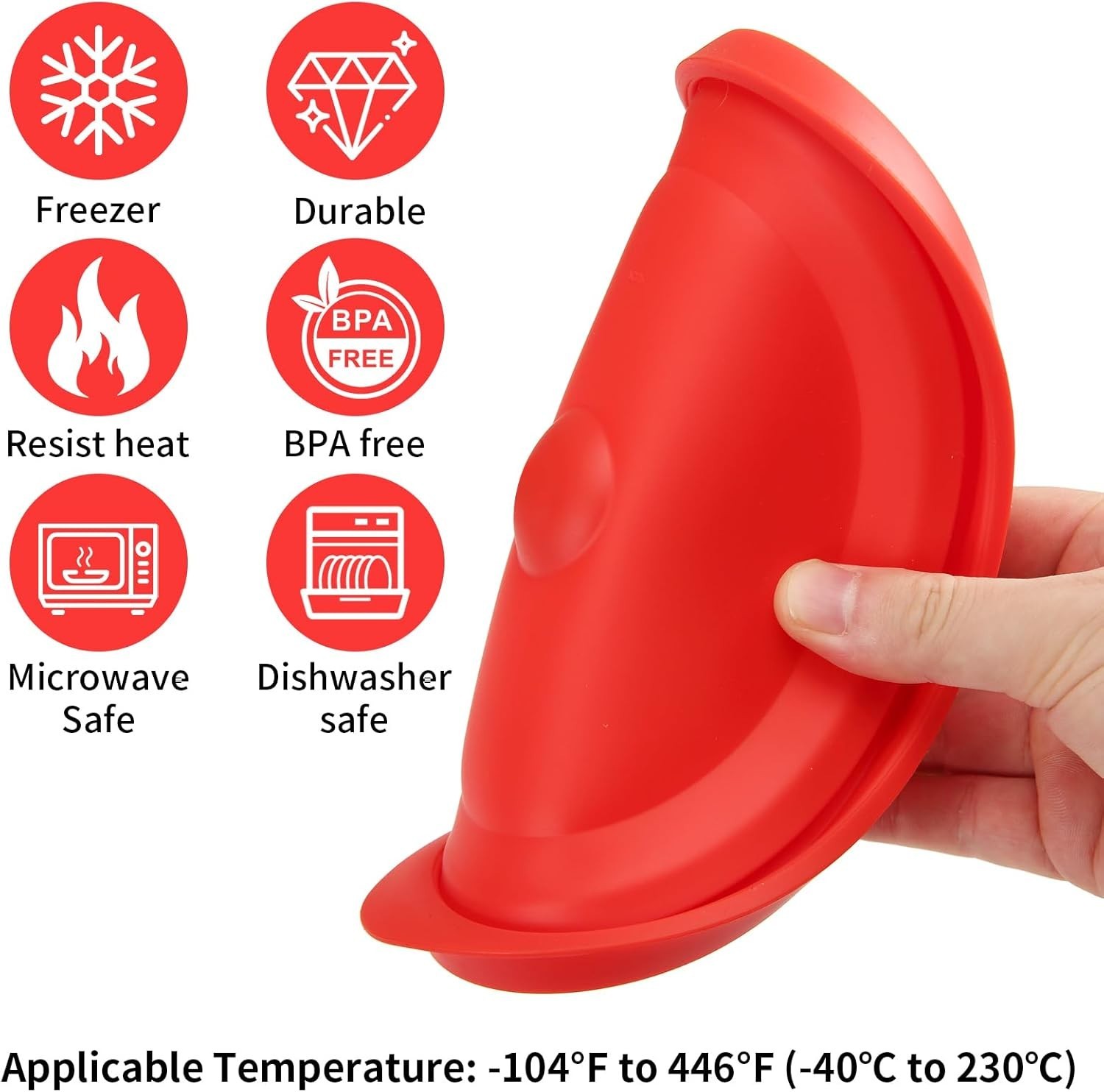 Replacement Lids for Pyrex 7201PC 4 Cup, Silicone Round Storage Cover Lid for…