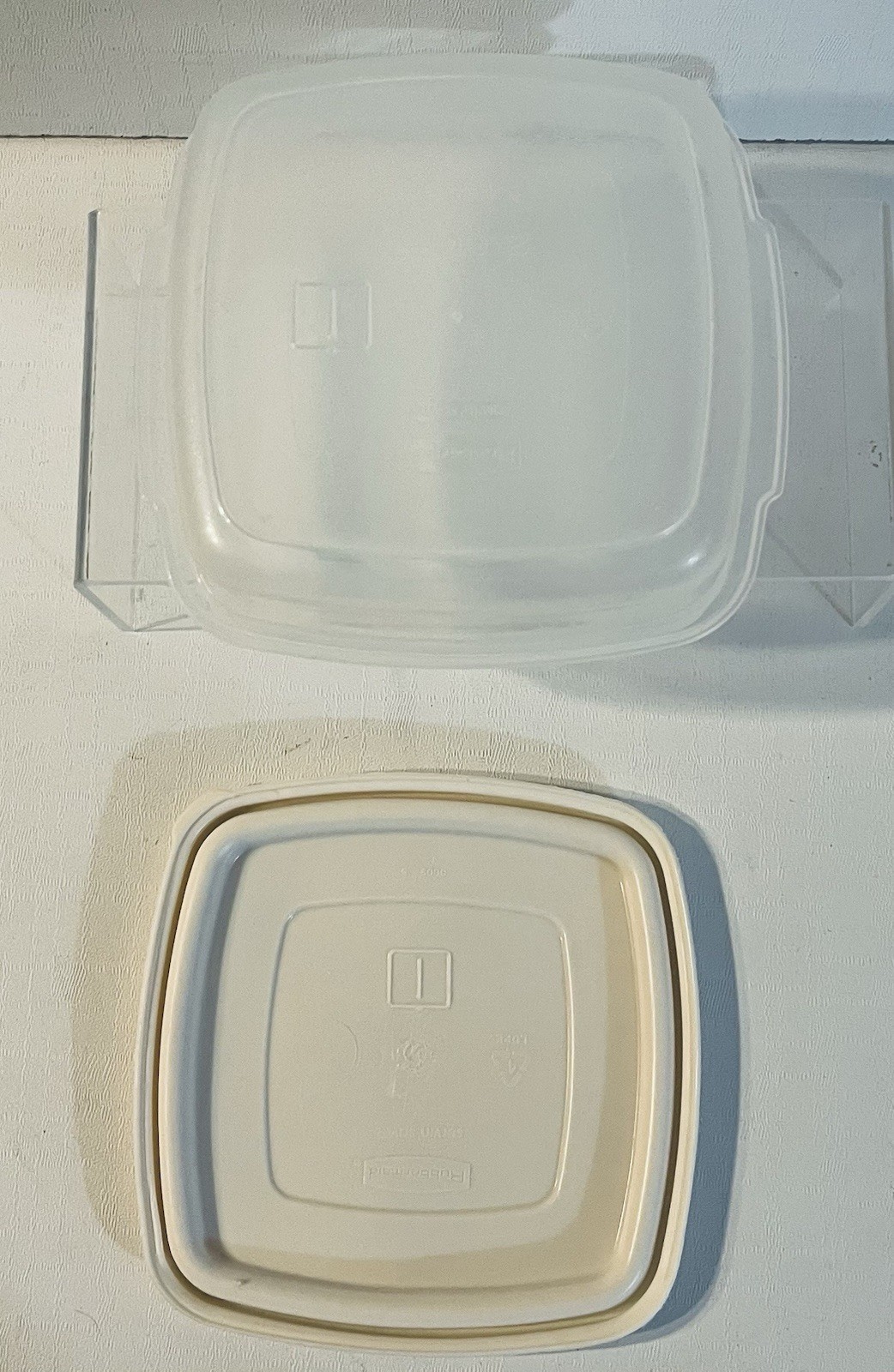 Vintage Rubbermaid Servin Saver 2 Cups Square Sandwich Keeper With Cream Lid