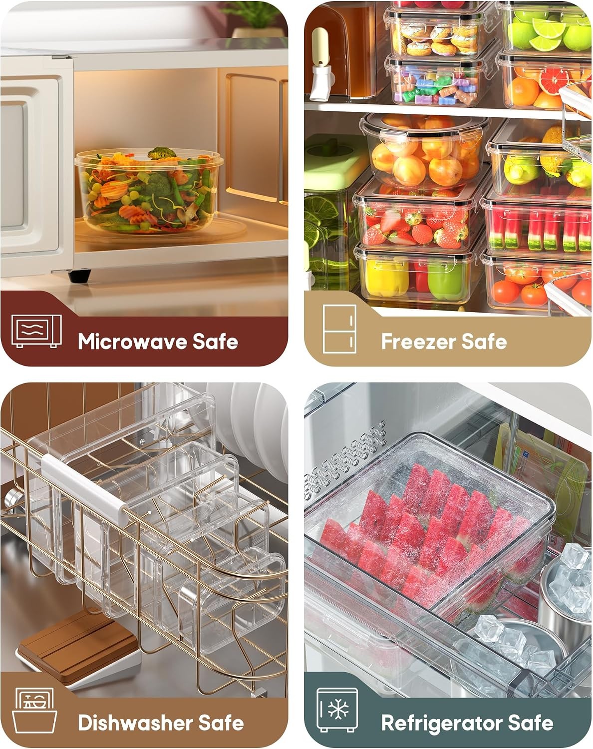 60 PCS Food Storage Containers W/ Lids Airtight 30 Lids & 30 Containers