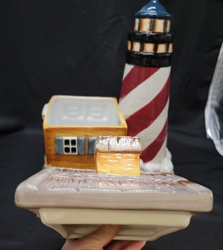 Cookie Jar Lighthouse Beach Home Nautical Kitchen Decor Storage Canister Gibson