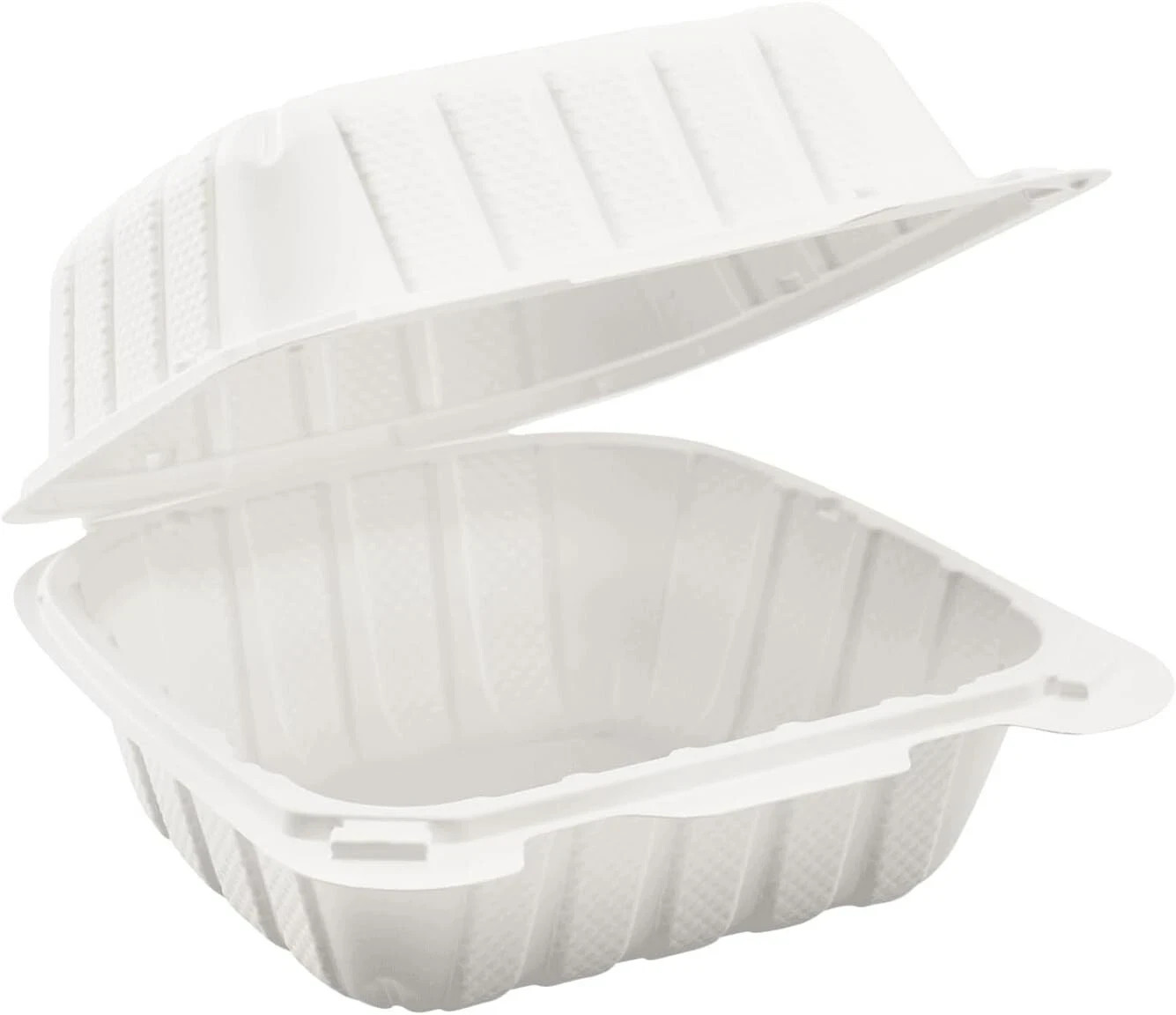 250 pcs Disposable Clamshell Food Take Out Container Box To Go 6″ x 6″ x 3.25″