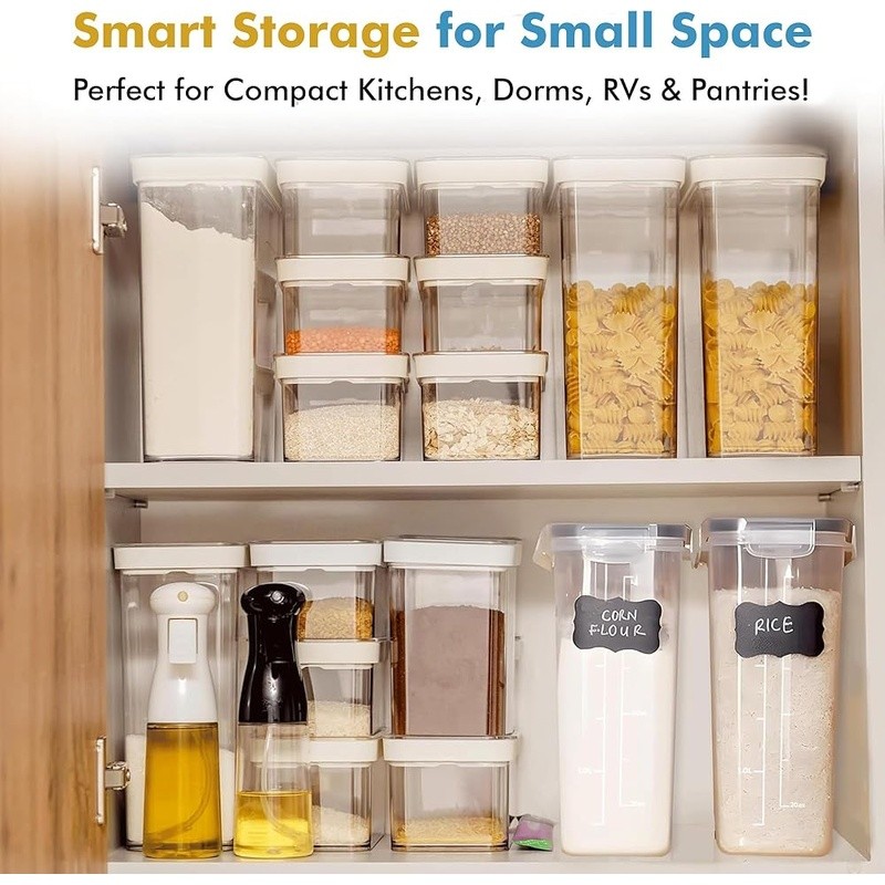 Airtight Food Storage Containers Cereal Holders BPA Free Kitchen Organizers New