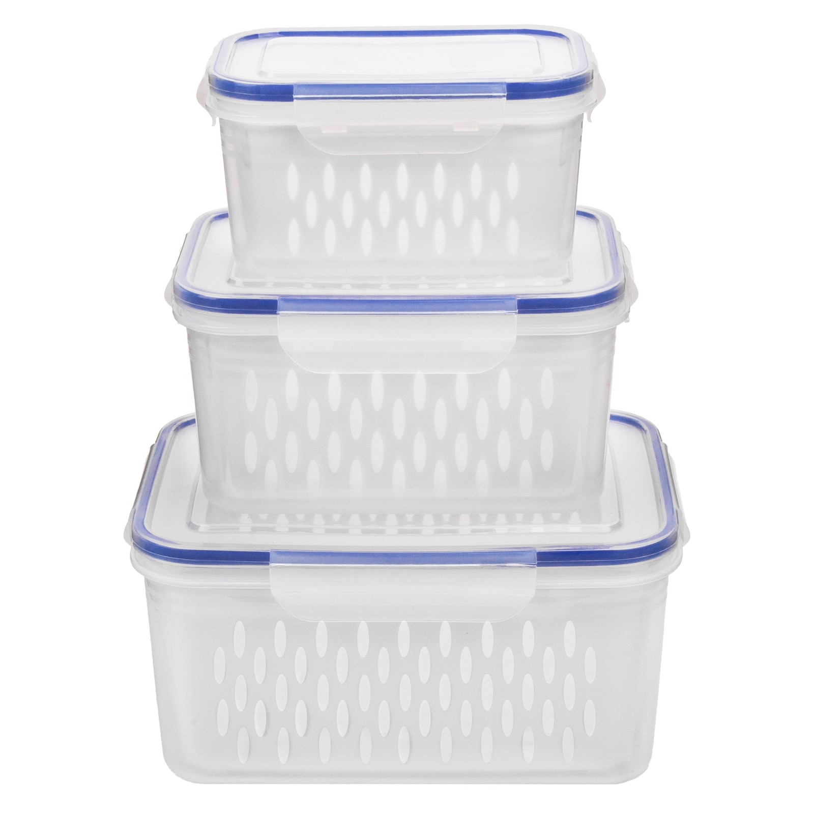Fruit and Vegetable Storage Containers for Fridge, 6 Pcs/3 Sets Keep Fresh Pr…