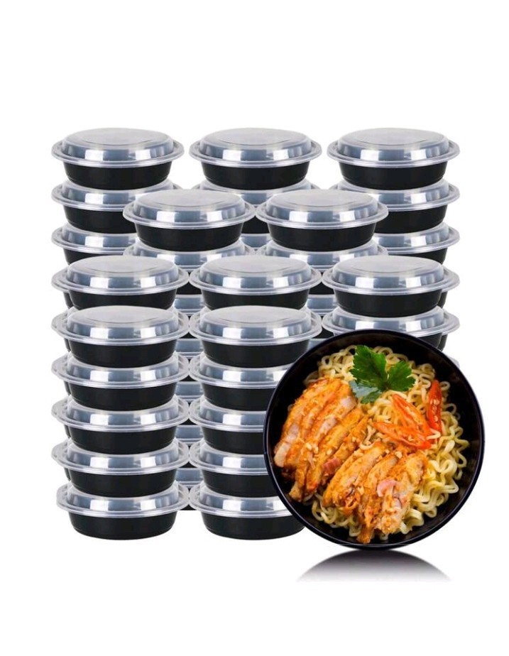 50pcs 450ml Kitchen Meal Prep Container Baking Packaging Box, Food Storage…