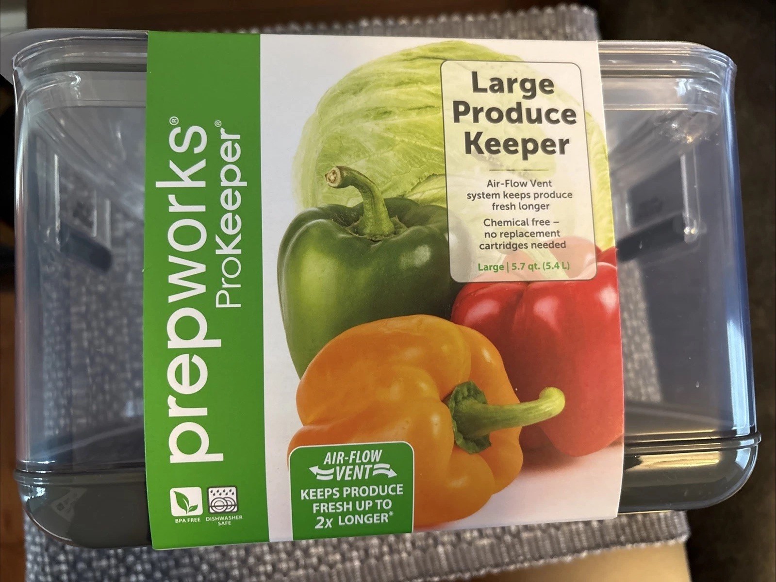 New Prepworks ProKeeper Large Produce Keeper Fruit Vegetable Salad Fresh Longer