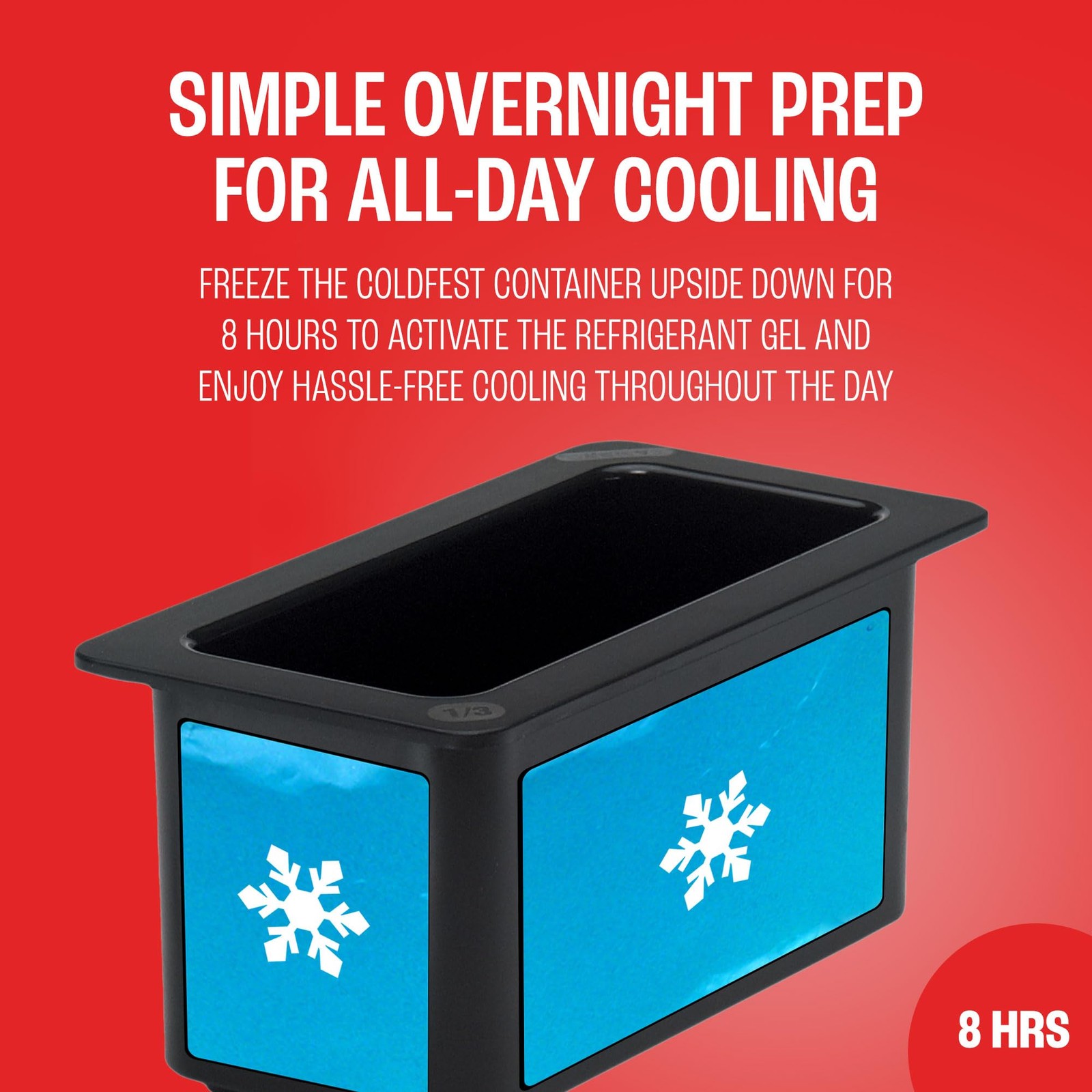 36CF110 ColdFest Black 1/3 Size 6″ H Cold Food Pan
