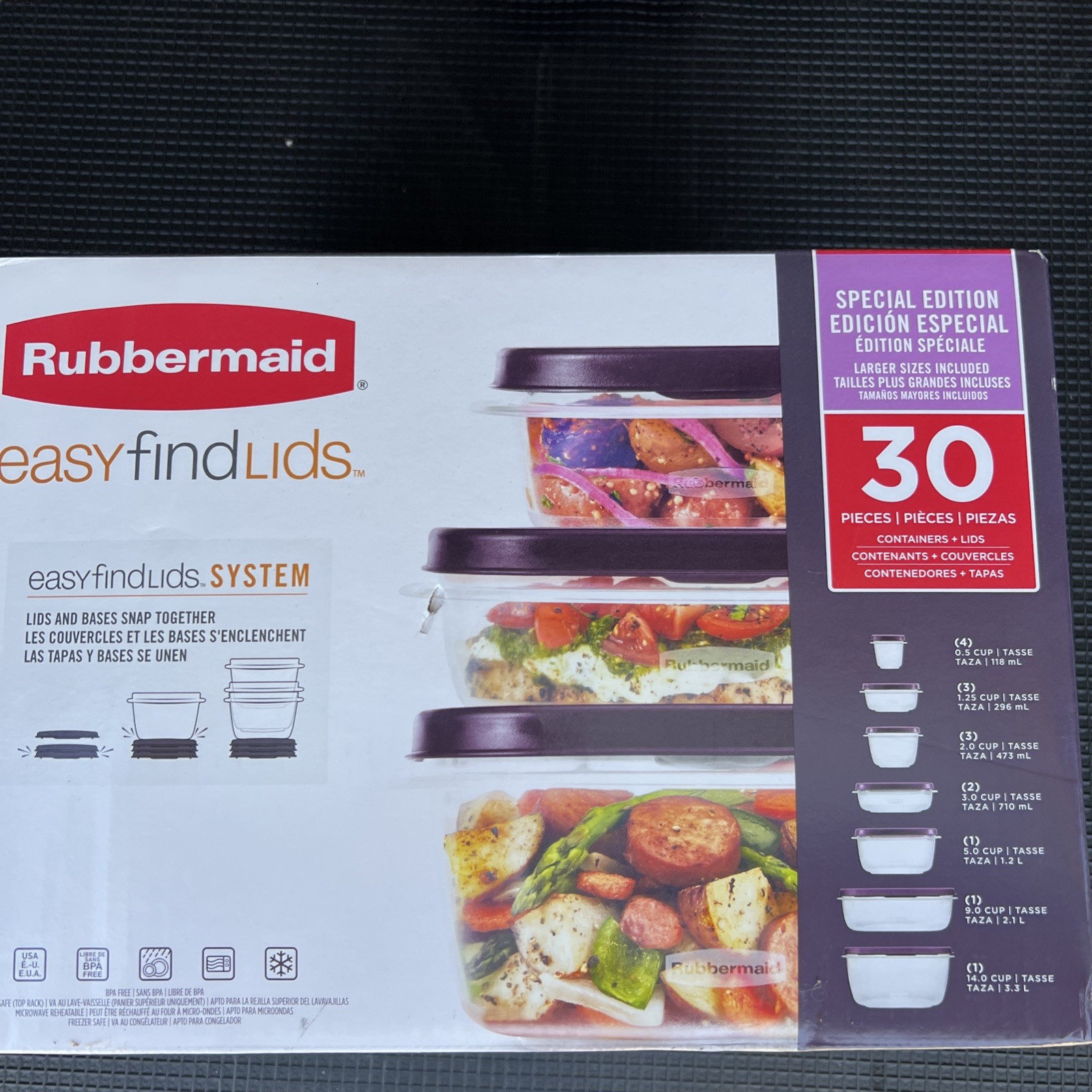 Rubbermaid 30pc Food Storage Set with Easy Find Lids – LIMITED EDITION AMETHYST
