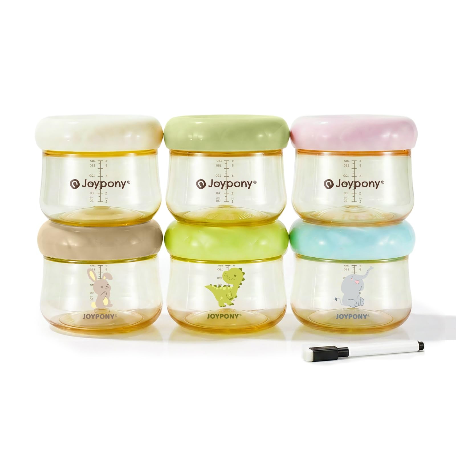 PPSU Baby Food Containers, 6oz Leakproof Baby Food Jars with Lids, Freezer Sa…