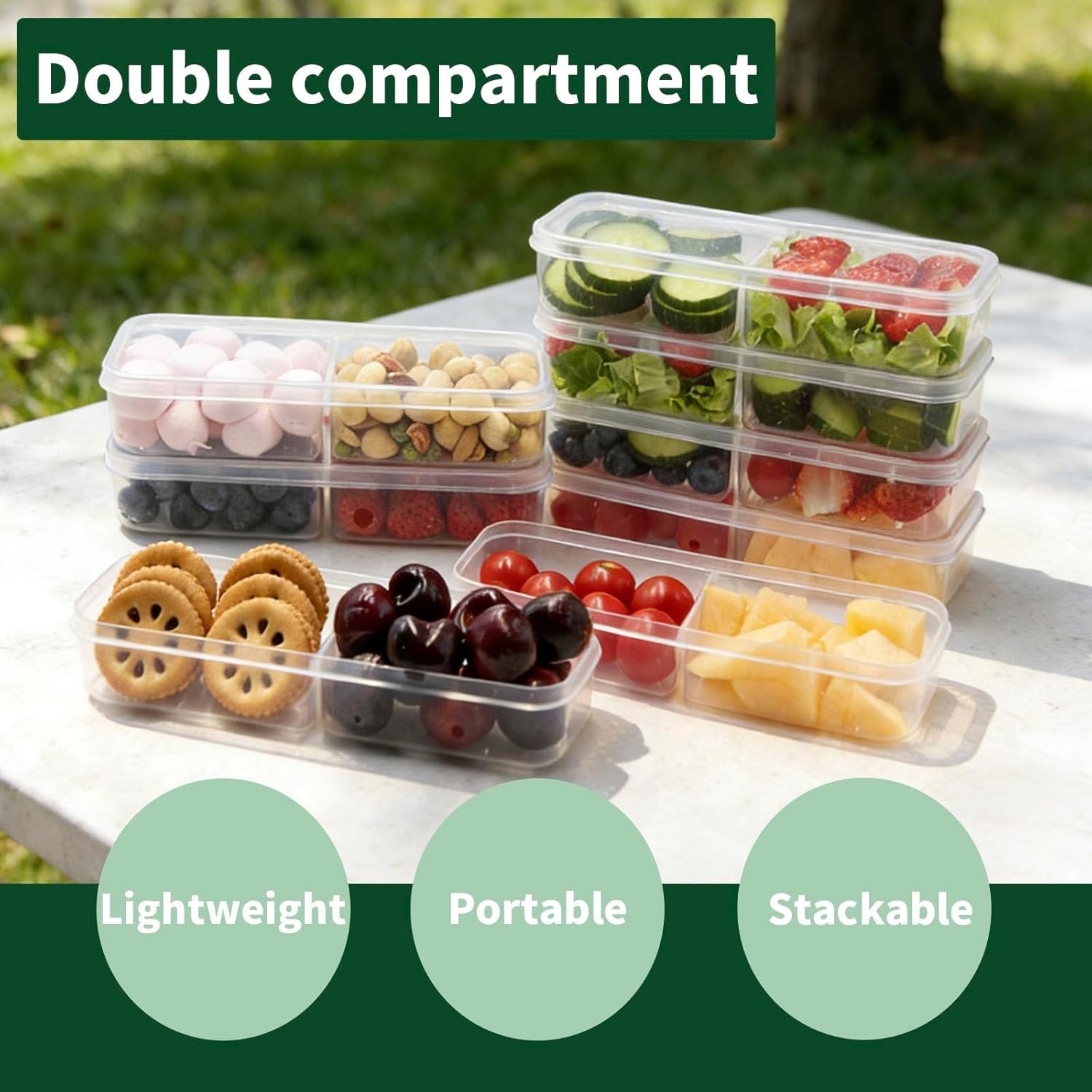 ,Reusable Snack Containers with Lids,Snack Pack Container