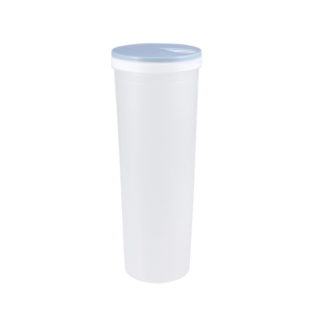 Rotating Lid Spaghetti Storage Box in Blue Keeps Cereals and Grains Fresh