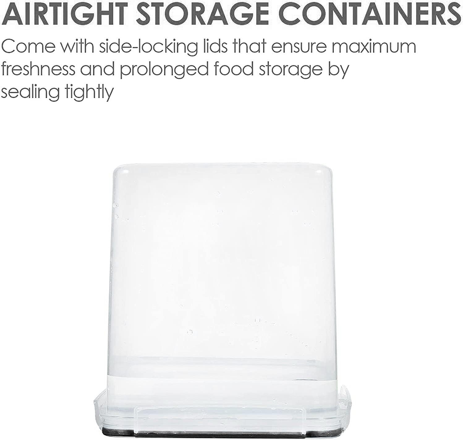 Durable 4-Pack 2.5L Airtight Kitchen Storage Containers with Measuring Cups