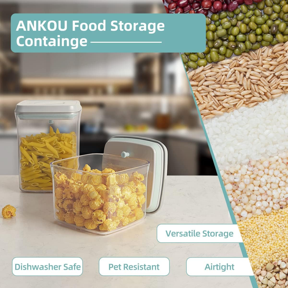 Stackable Airtight Food Container Set – 4 Pcs 380Ml BPA-Free Transparent