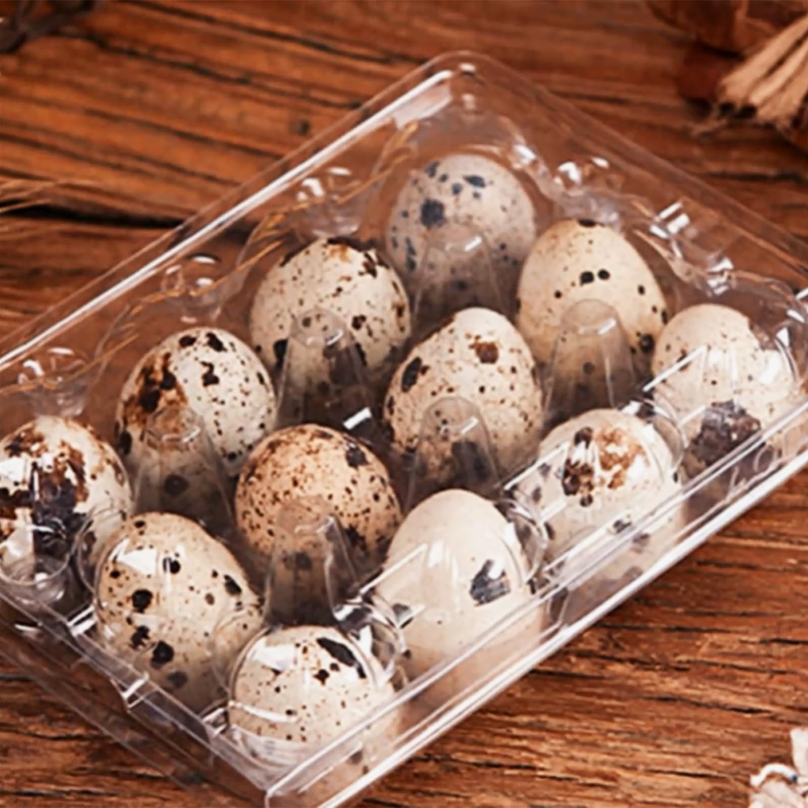 150 Pack 12 Grids Plastic Quail Egg Carton Bulk Clear Quail Eggs Carton Holders